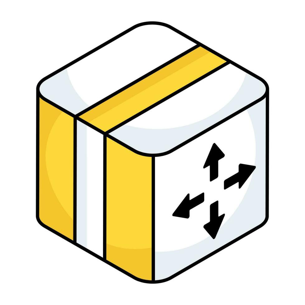 Trendy design icon of parcel direction vector