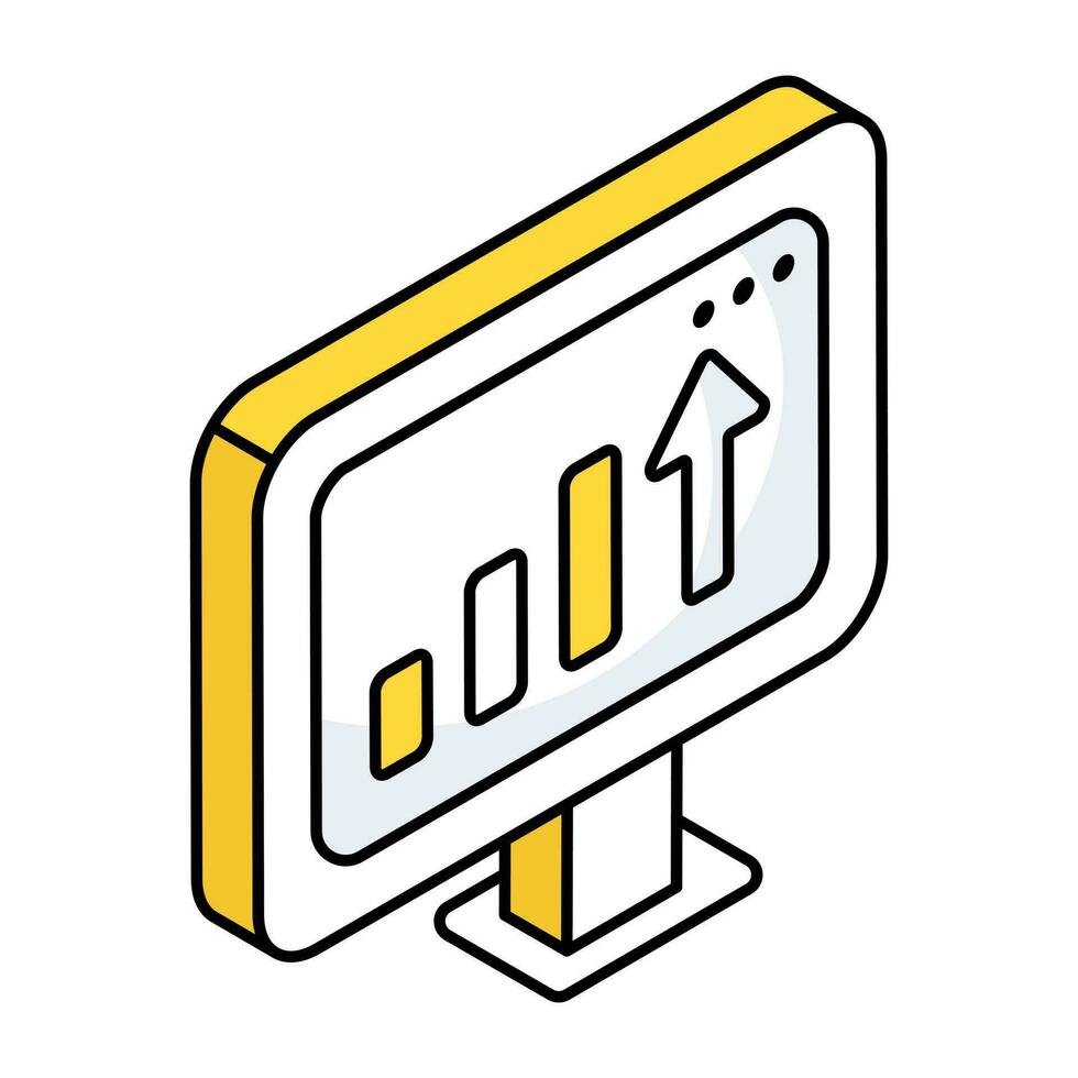 Premium download icon of online data analytics vector