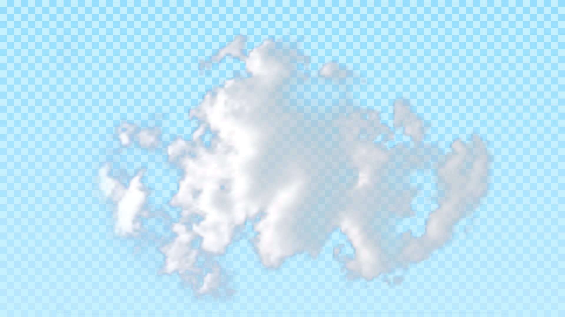 Isolated realistic cloud on blue background. Natural element for