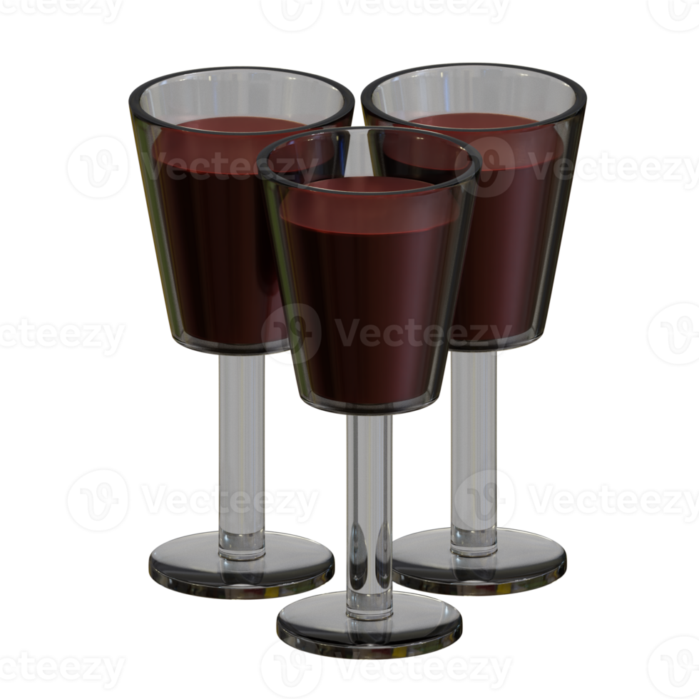 3d rendered wine glass perfect for birthday design project png