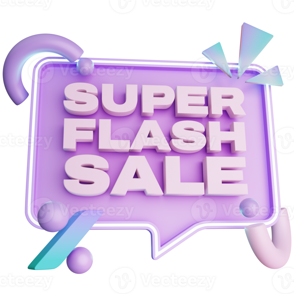 3d super flash sale for advertising with high quality render png