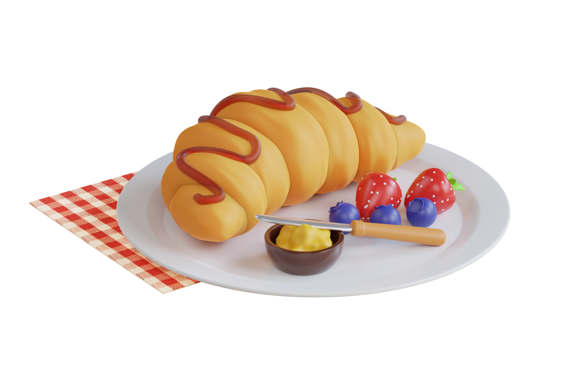 Realistic French Croissant 3d Illustration 3d Illustration Of realistic-french-croissant-3d-illustration-3d-illustration-of
