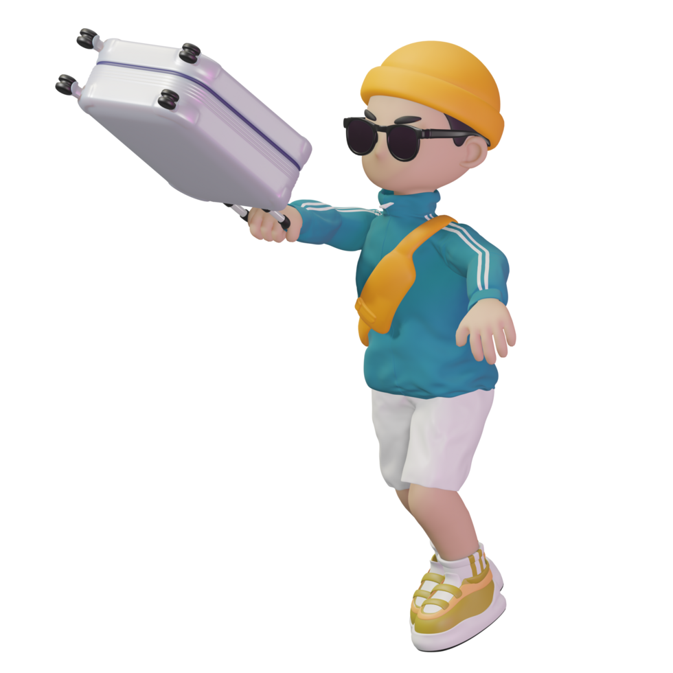 3d character vacation png