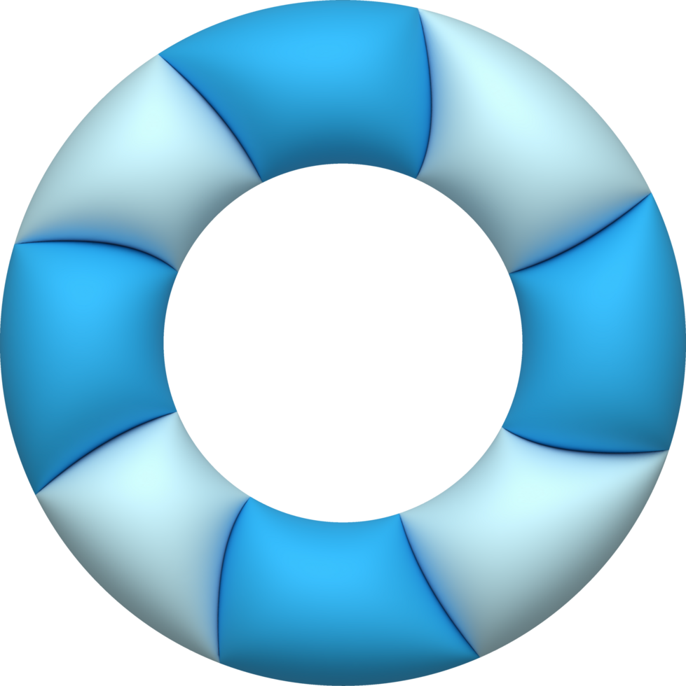 illustration 3D. Summer swimming rings for design. png