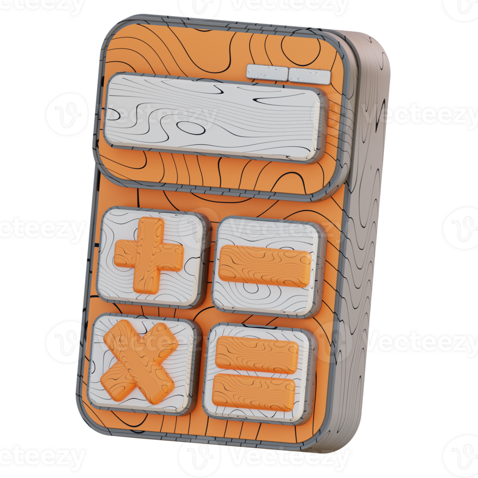 3D Illustration of a calculator png