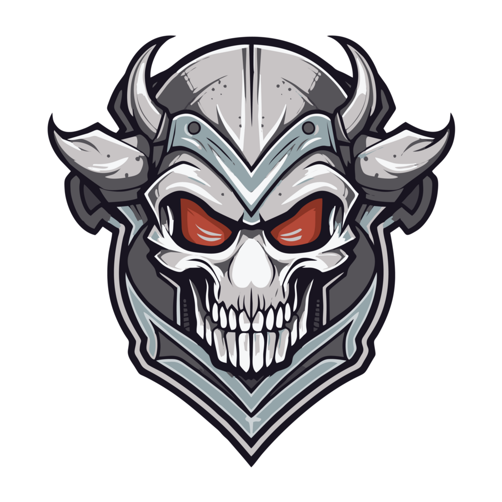 Powerful skull warrior design for tshirt png