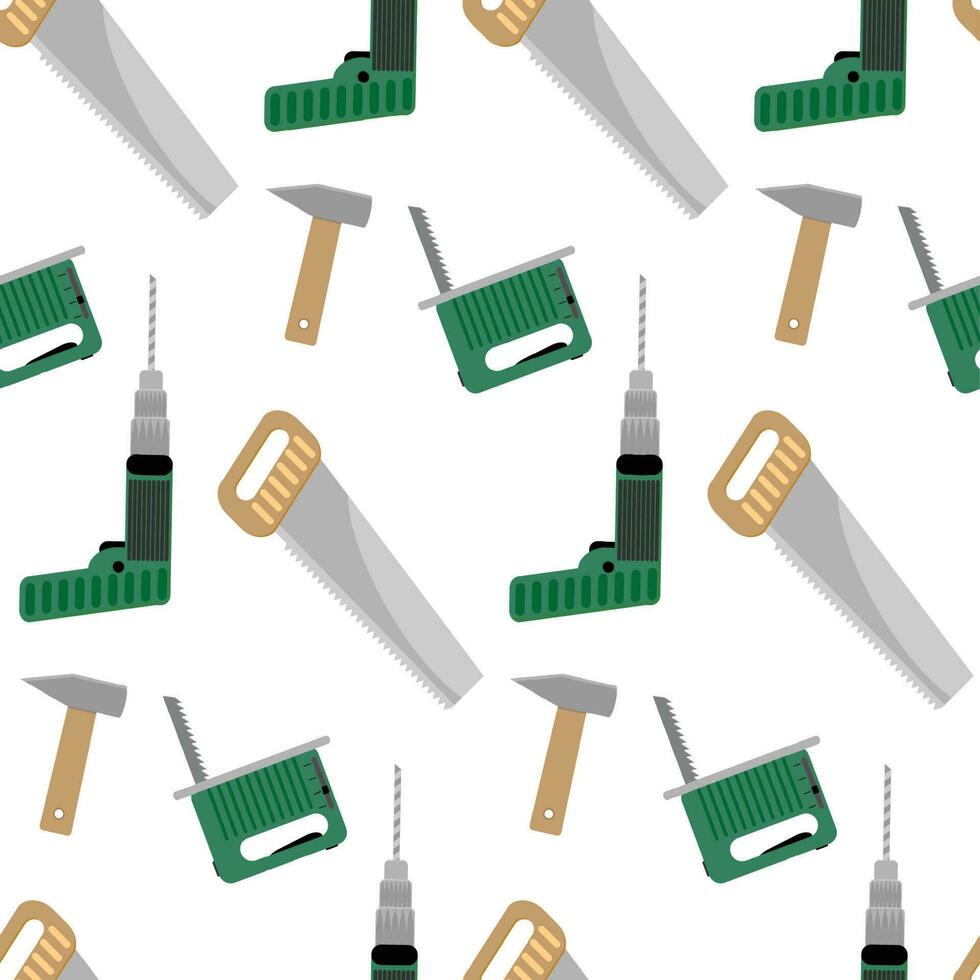 Seamless pattern instrument for construction. Equipment to repair and work tool collection, vector illustration