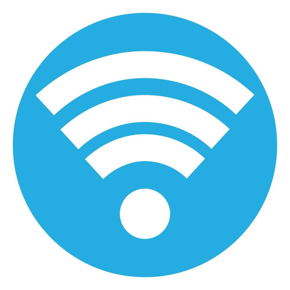 Wifi icon flat design. Internet signal mobile web, technology wireless communication. Vector flat design illustration