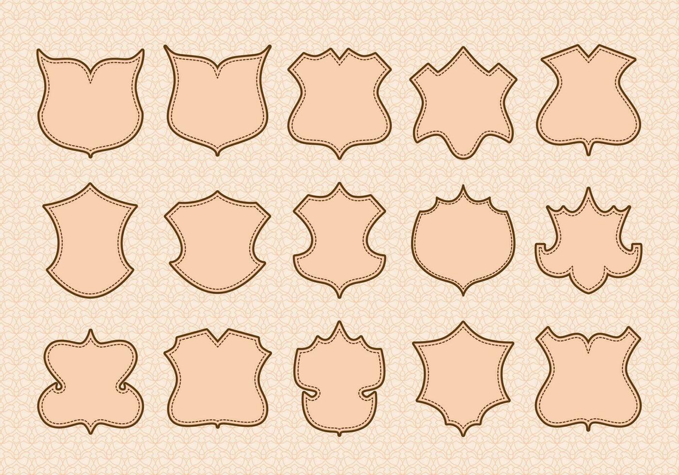 Set of vector curly frames