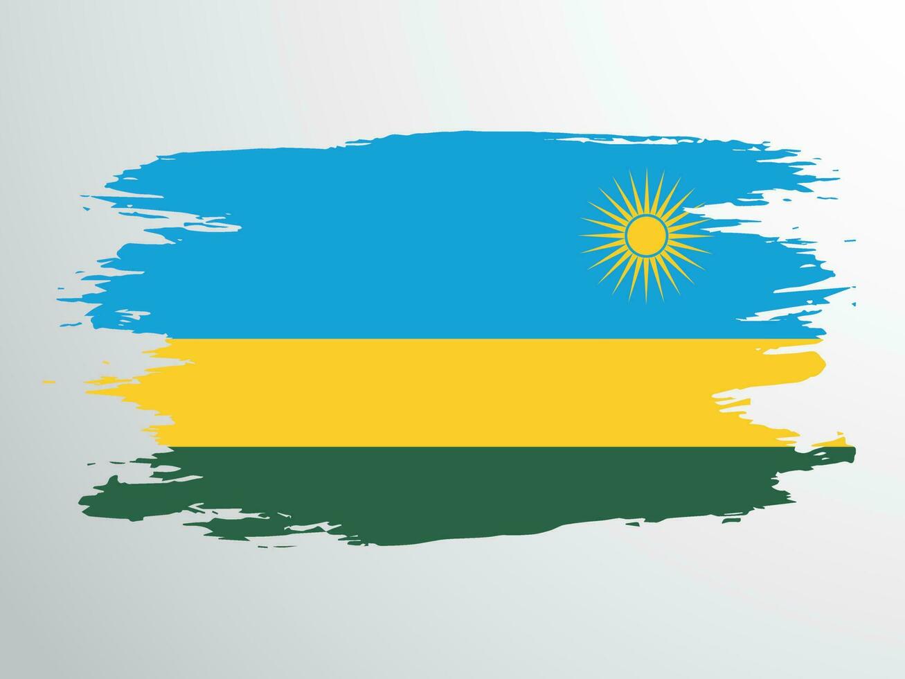 Brush vector flag of Rwanda