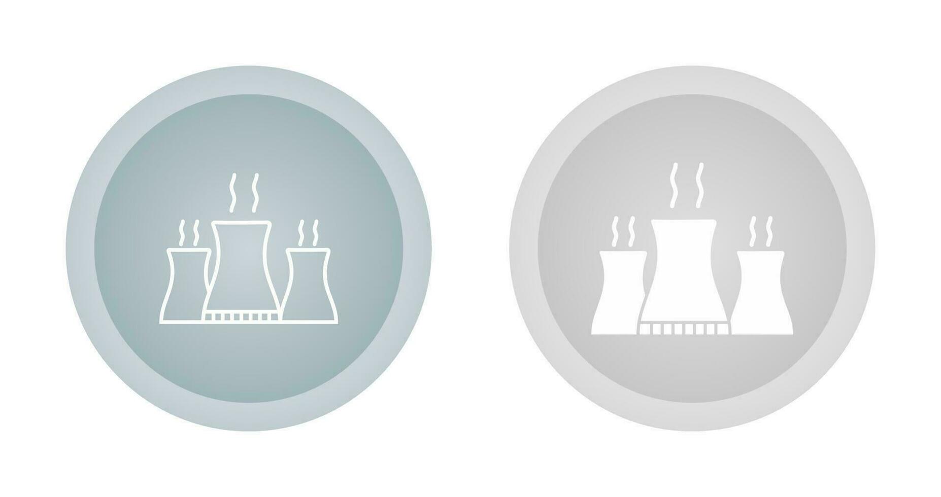 icono de vector de planta nuclear