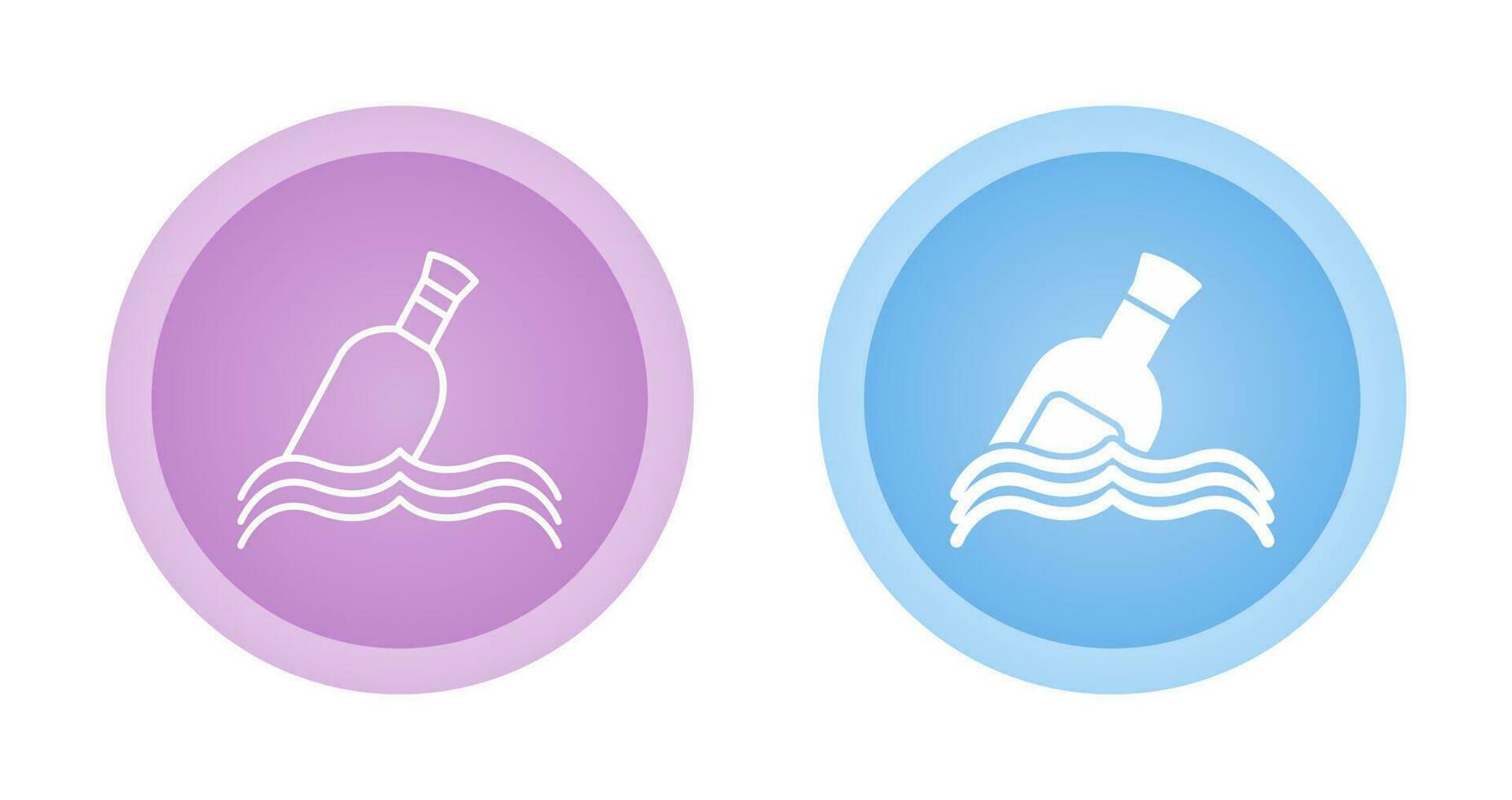 Bottle in Water Vector Icon