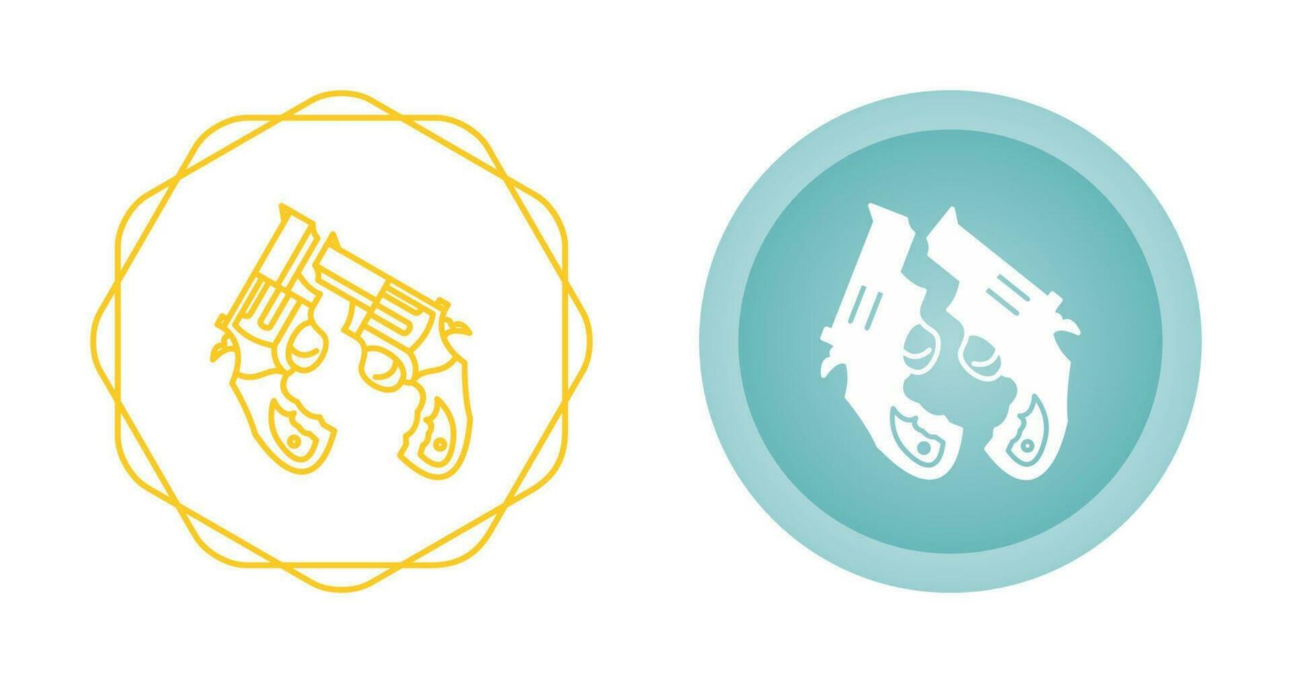 Two Guns Vector Icon
