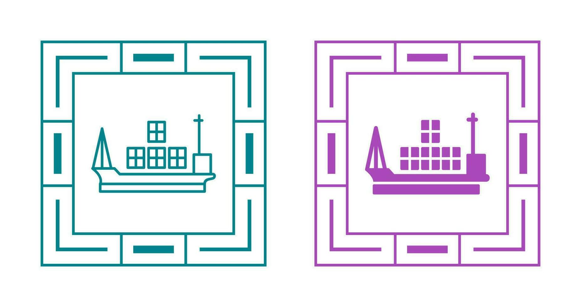 Cargo Ship Vector Icon