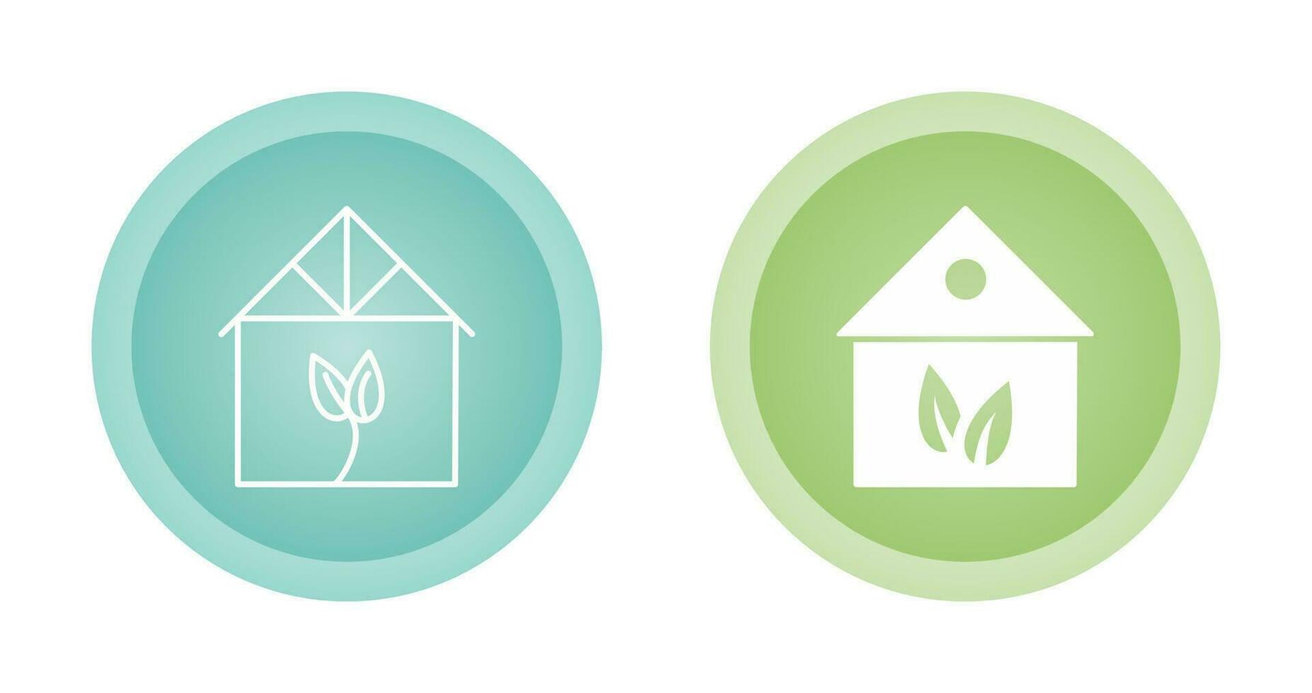 Green House Vector Icon