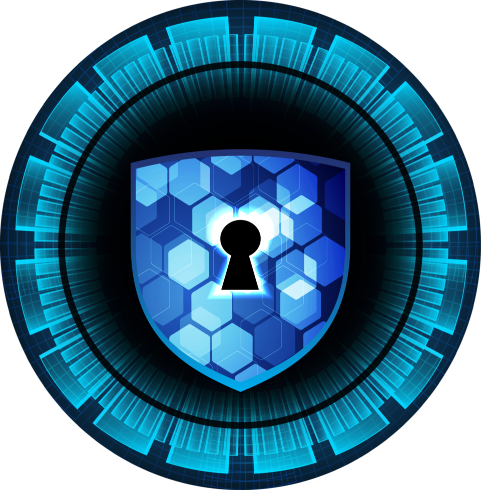 Modern Technology Shield Crop-out png