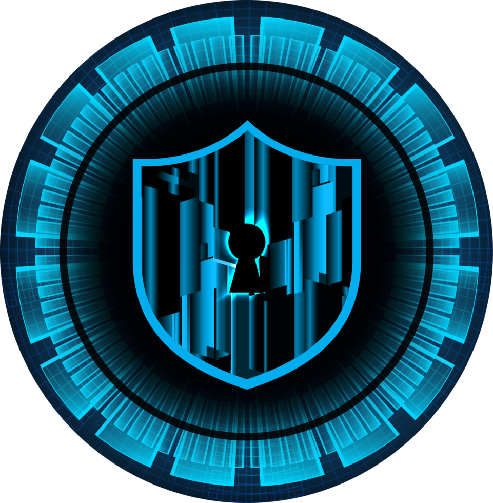 Modern Technology Shield Crop-out png