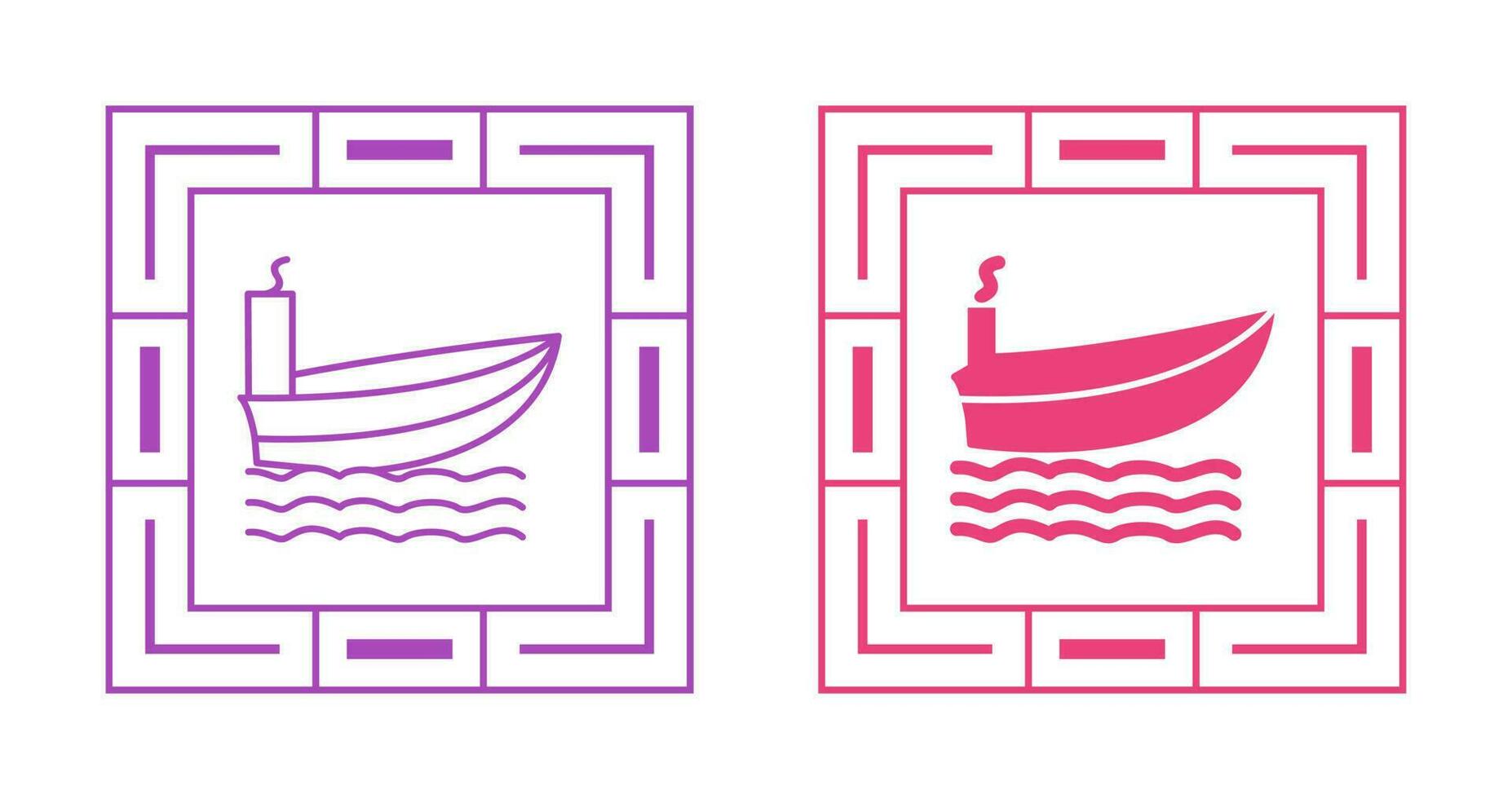 icono de vector de barco de vapor