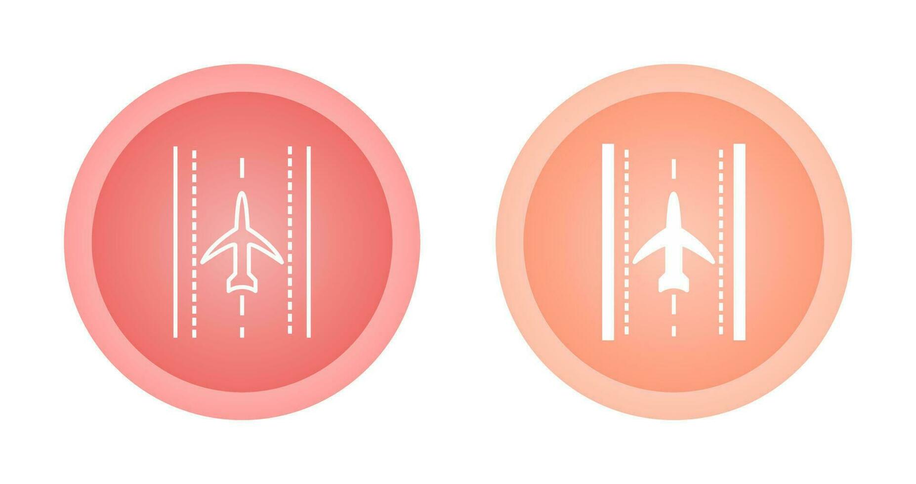 Plane on Runway Vector Icon