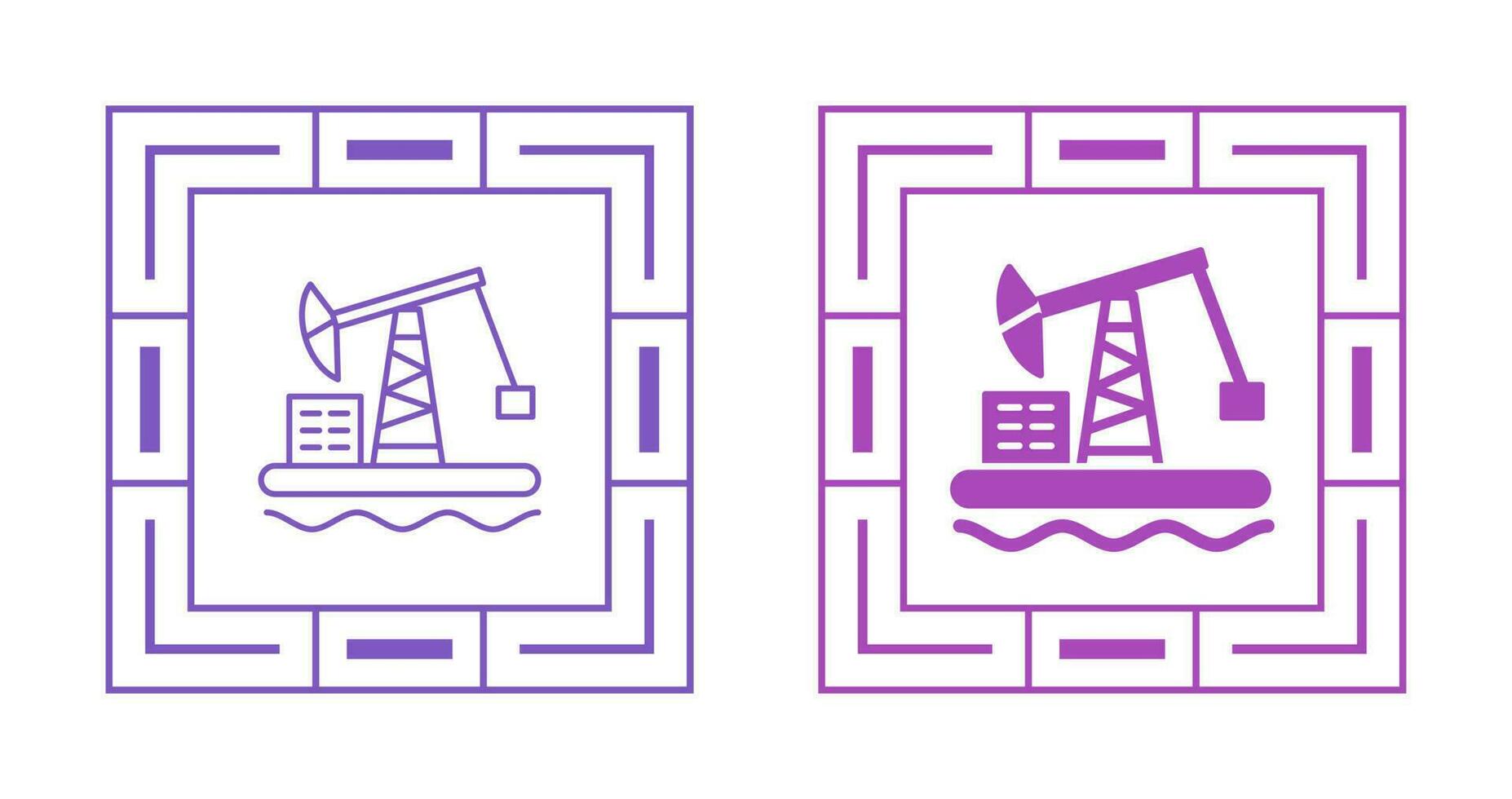 Oil Platform Vector Icon