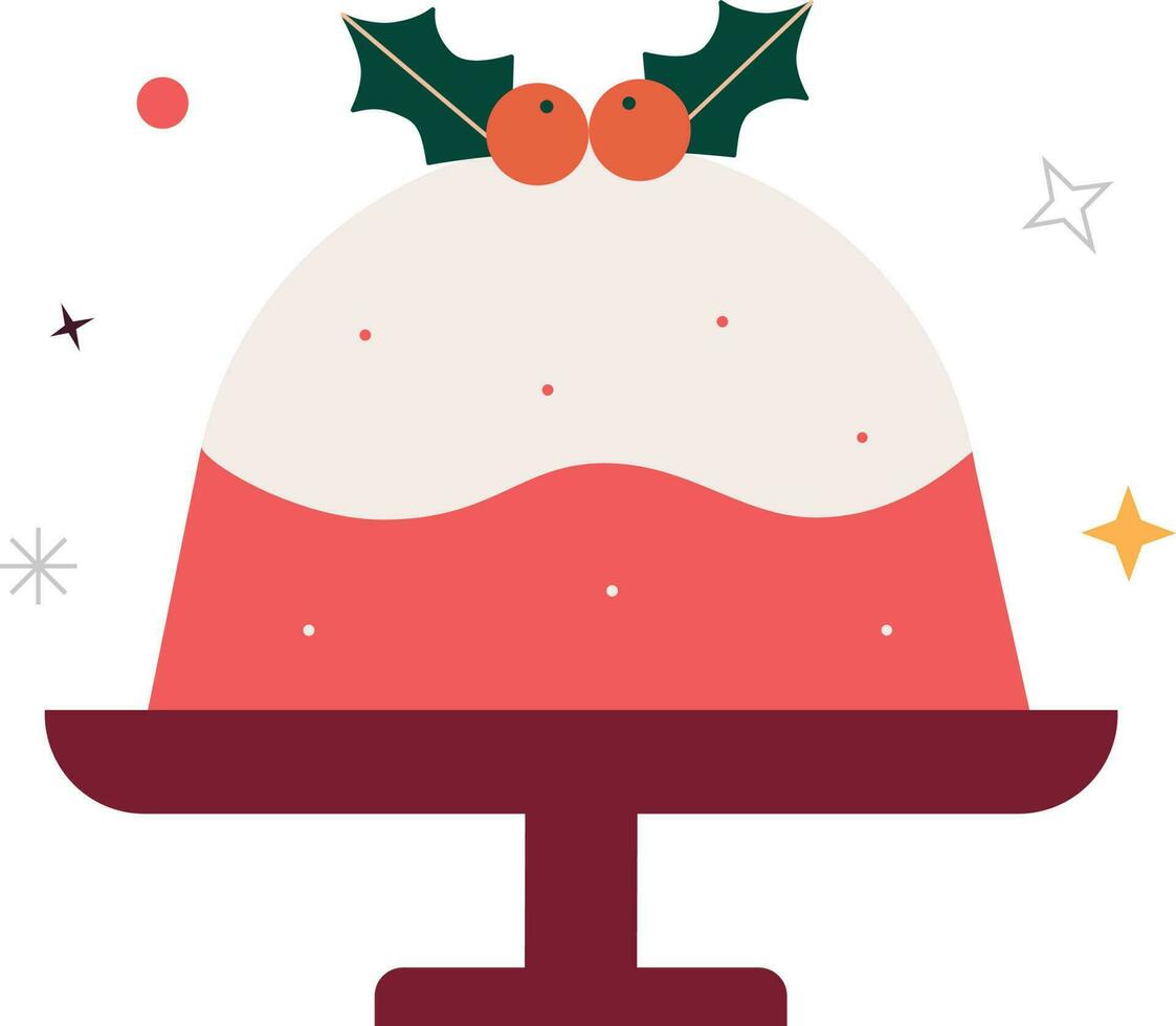 Navidad postre plano icono vector