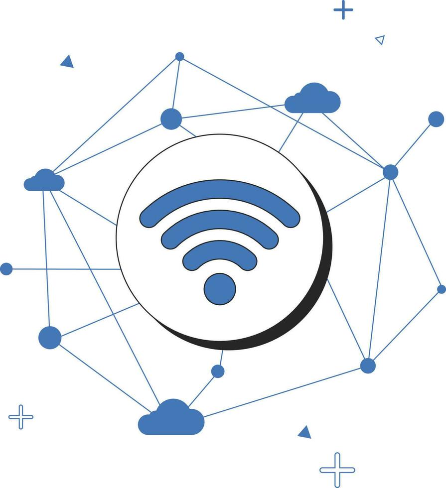 Wifi Flat Illustration vector