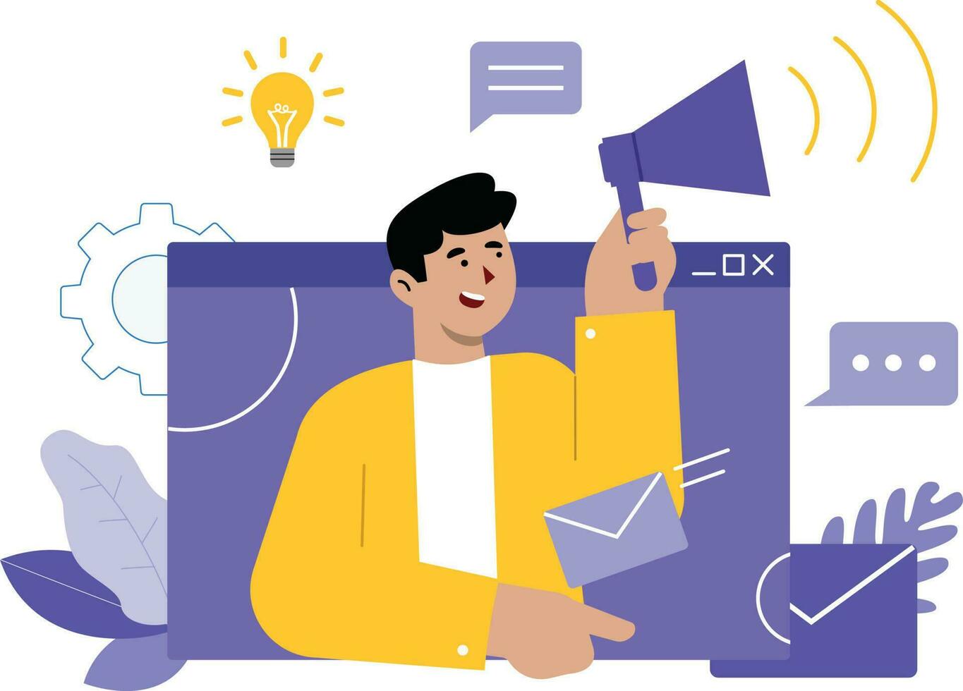 Media Marketing Illustration vector