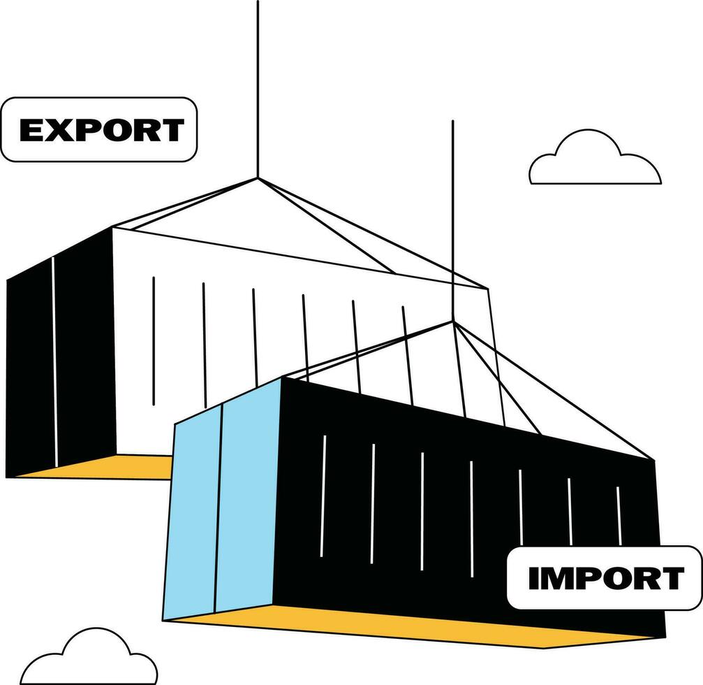 Container Transportation Illustration vector