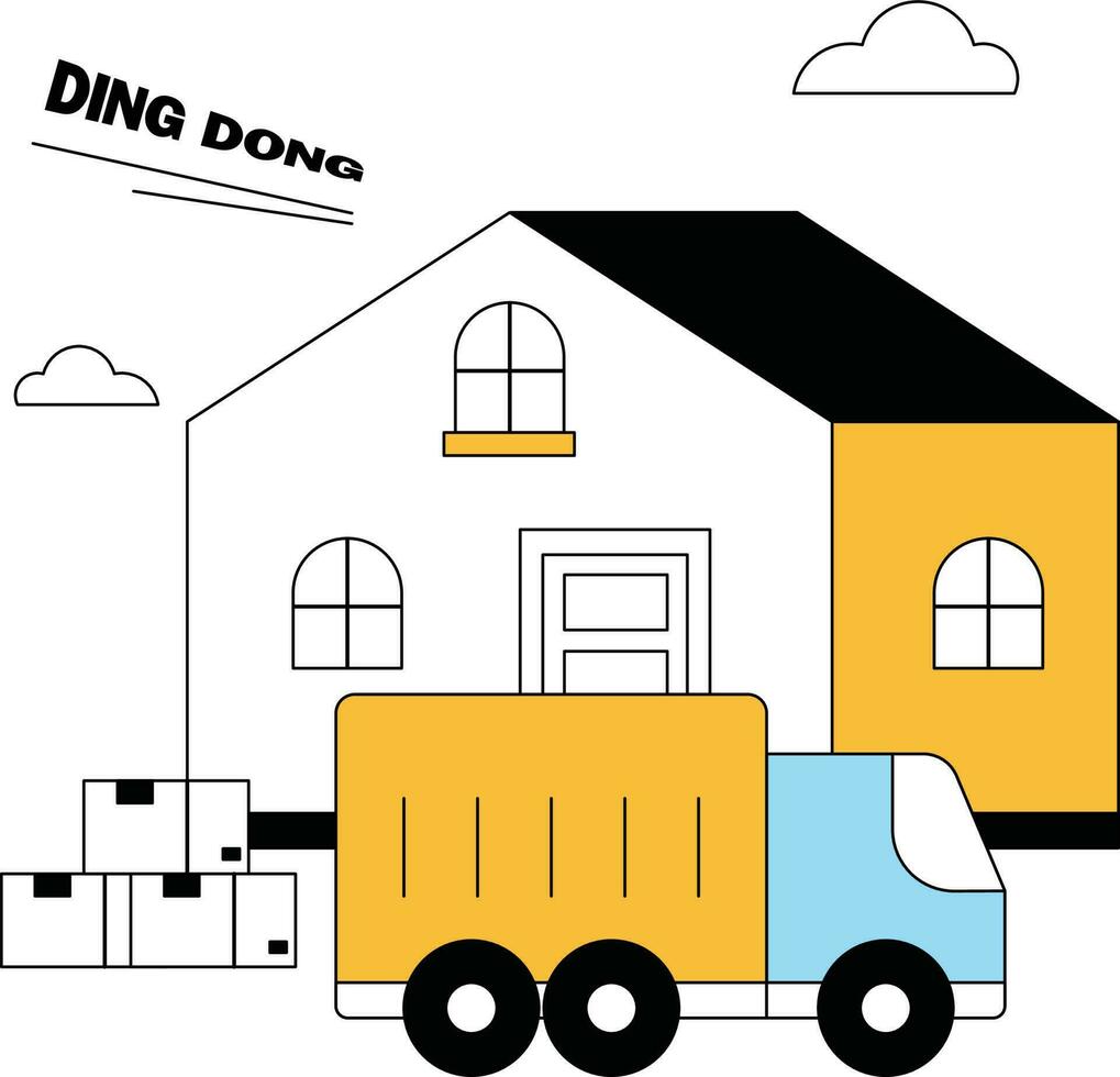 Delivery Truck Illustration vector