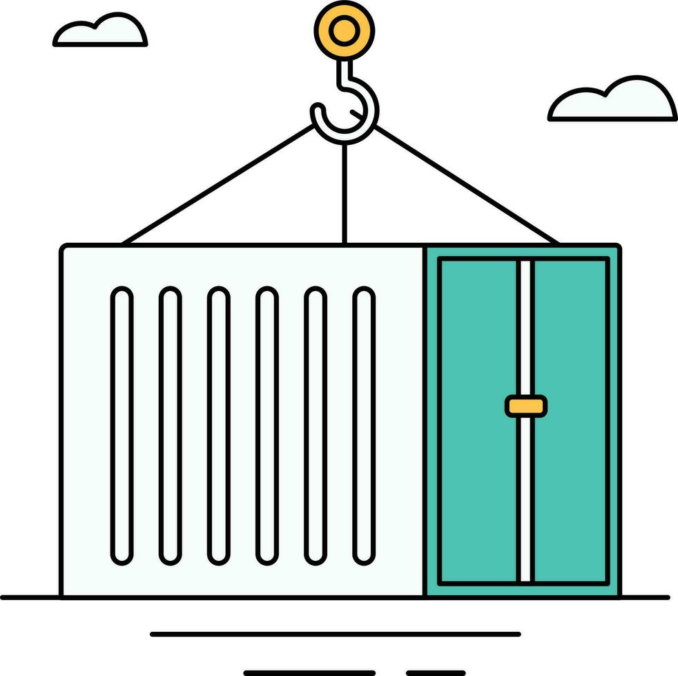 Cargo Container Illustration vector