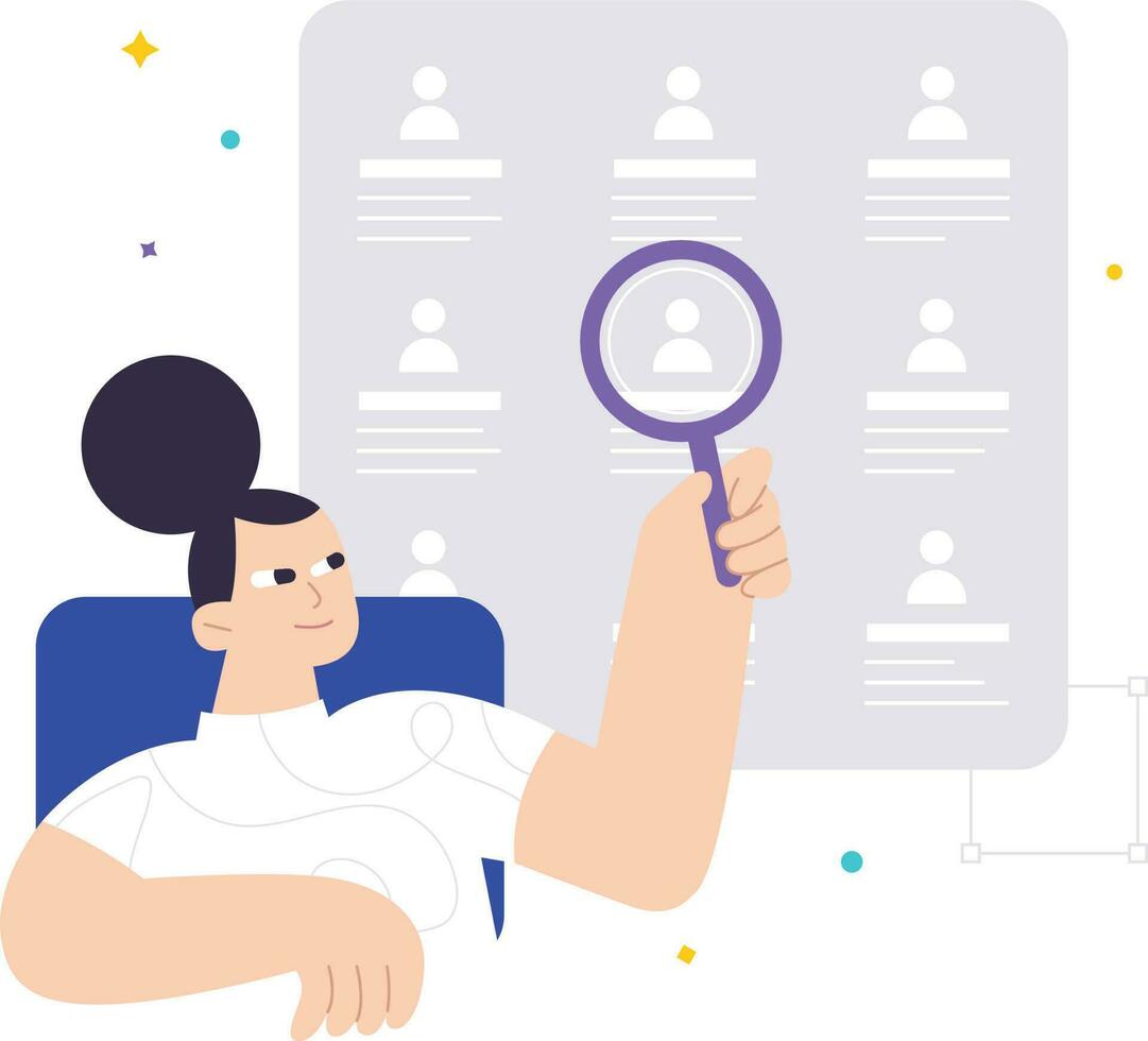 User Research Illustration vector