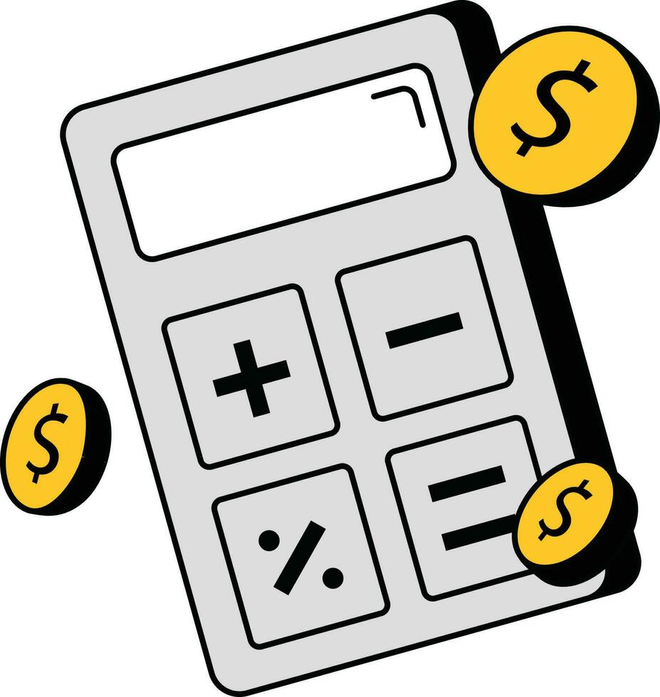 Money calculation Illustration vector