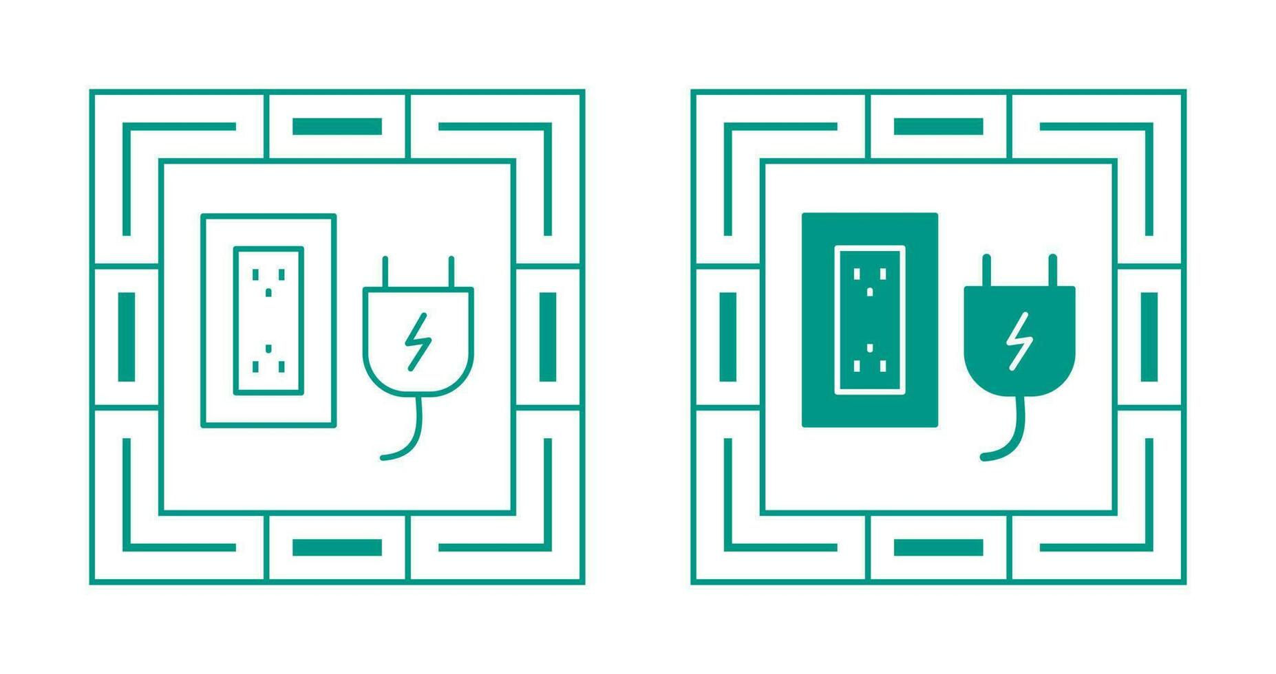 Plug and Socket Vector Icon