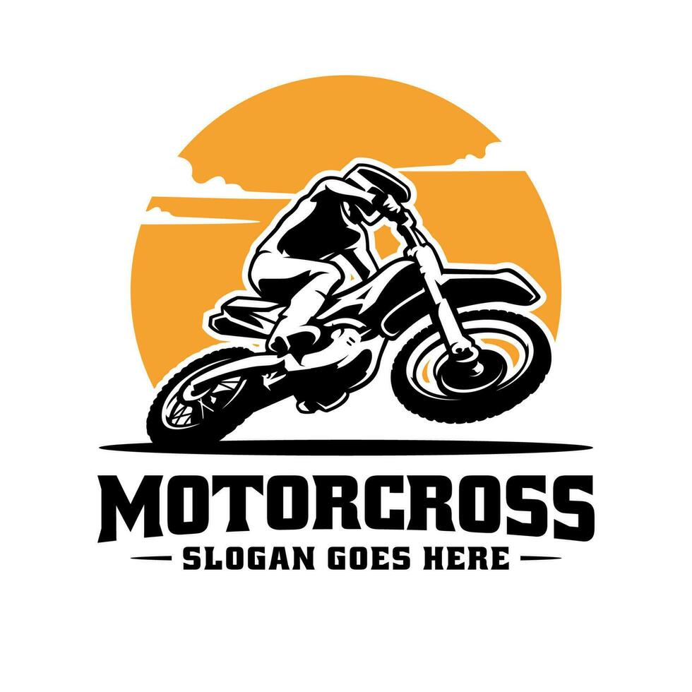 motocross ilustración logo vector