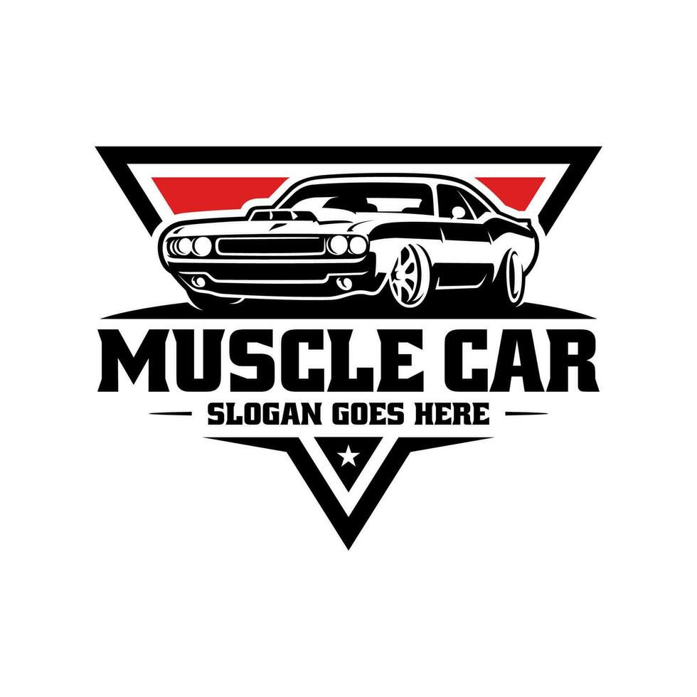 muscle car illustration logo vector