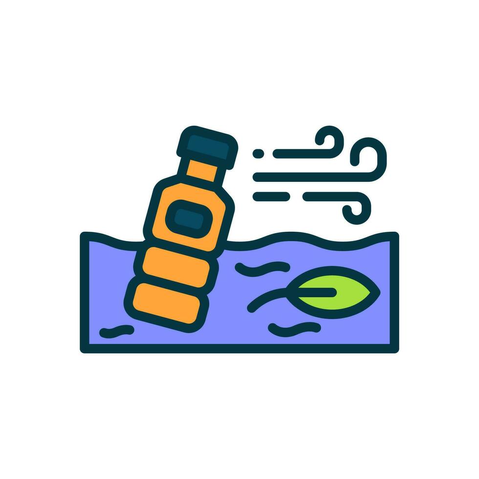 water pollution icon for your website, mobile, presentation, and logo design. vector