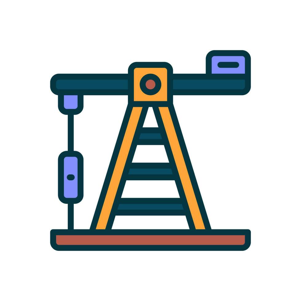 pump jack icon for your website, mobile, presentation, and logo design. vector