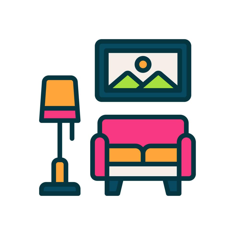 living room icon for your website, mobile, presentation, and logo design. vector