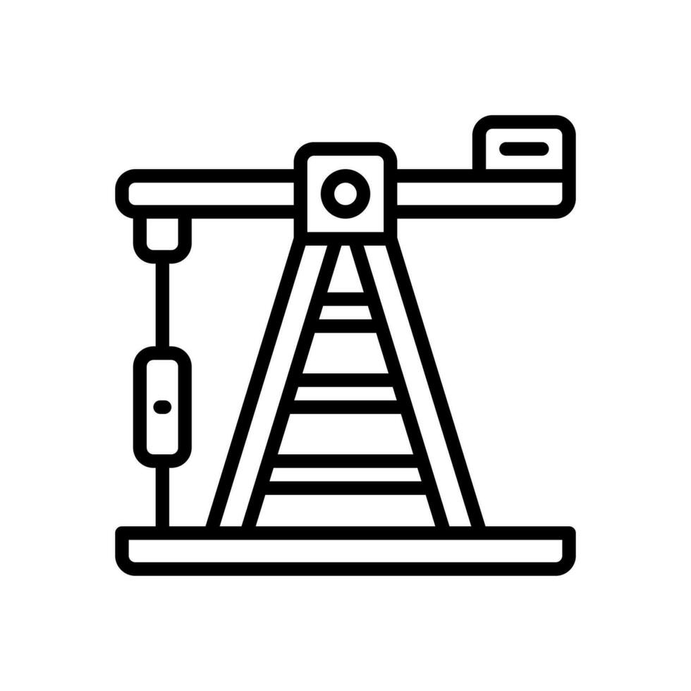 pump jack icon for your website, mobile, presentation, and logo design. vector