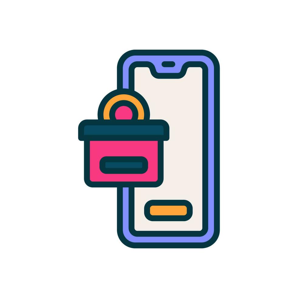 mobile charity icon for your website, mobile, presentation, and logo design. vector
