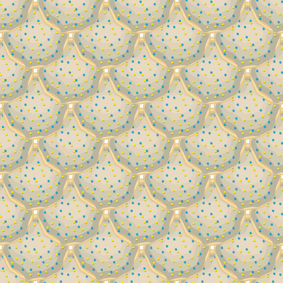 Pattern homemade cookie different taste in pastry biscuit vector