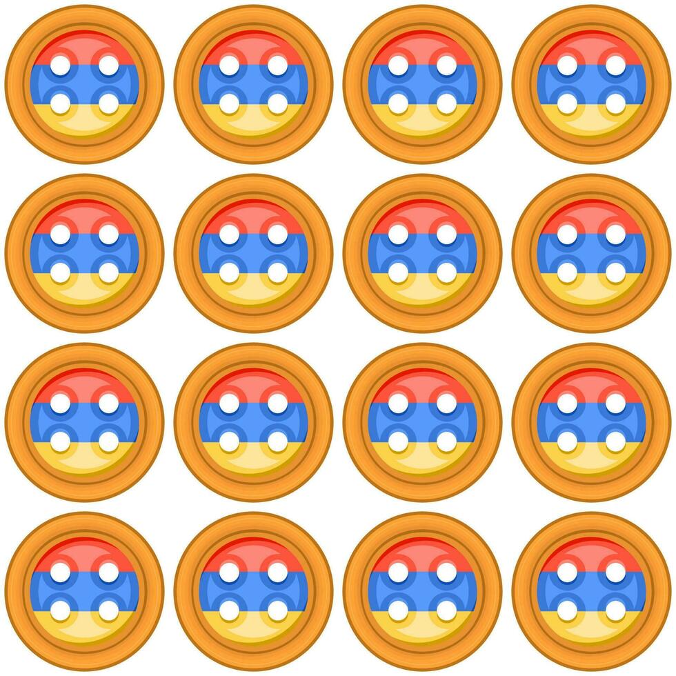 modelo Galleta con bandera país Armenia en sabroso galleta vector