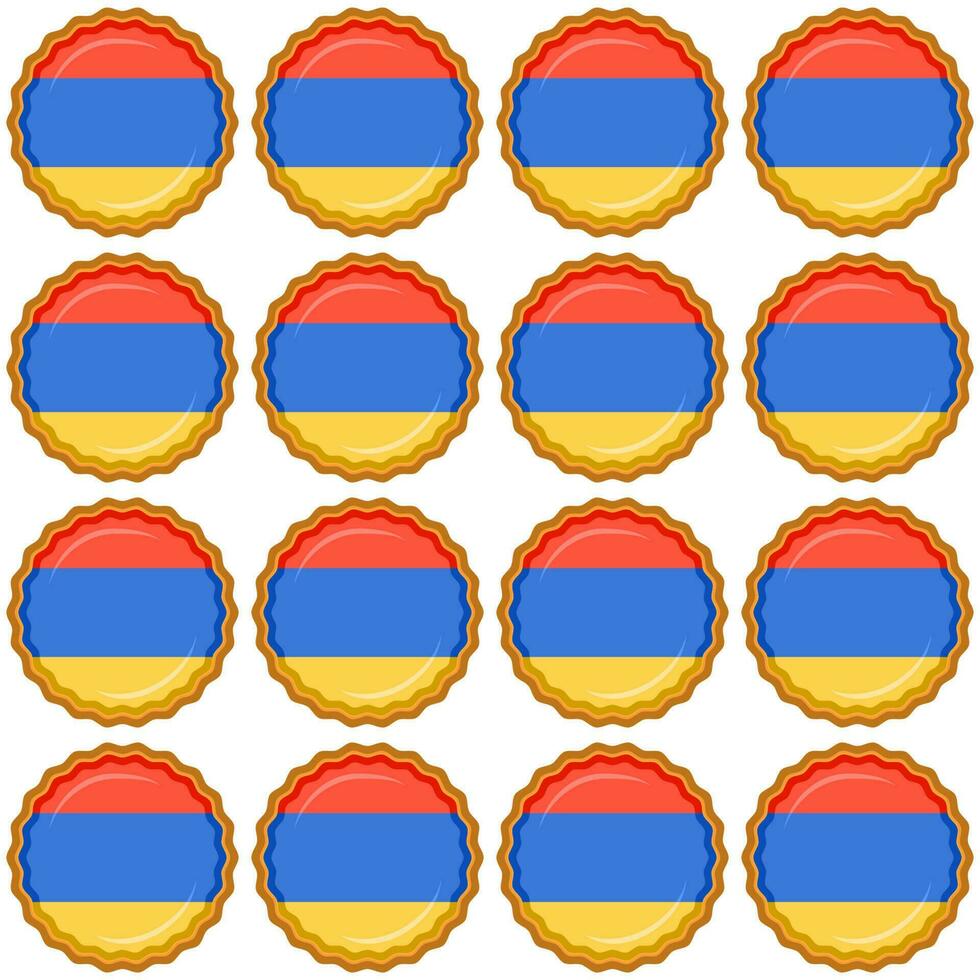 modelo Galleta con bandera país Armenia en sabroso galleta vector