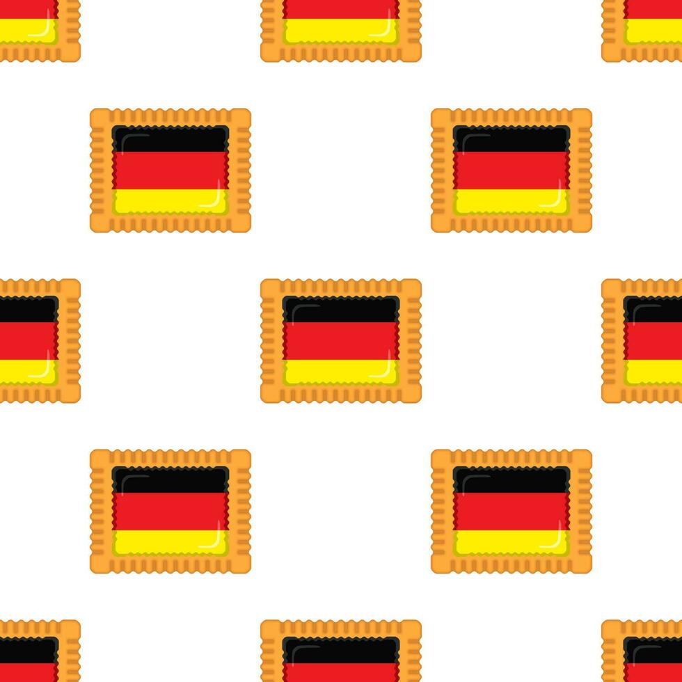 modelo Galleta con bandera país Alemania en sabroso galleta vector