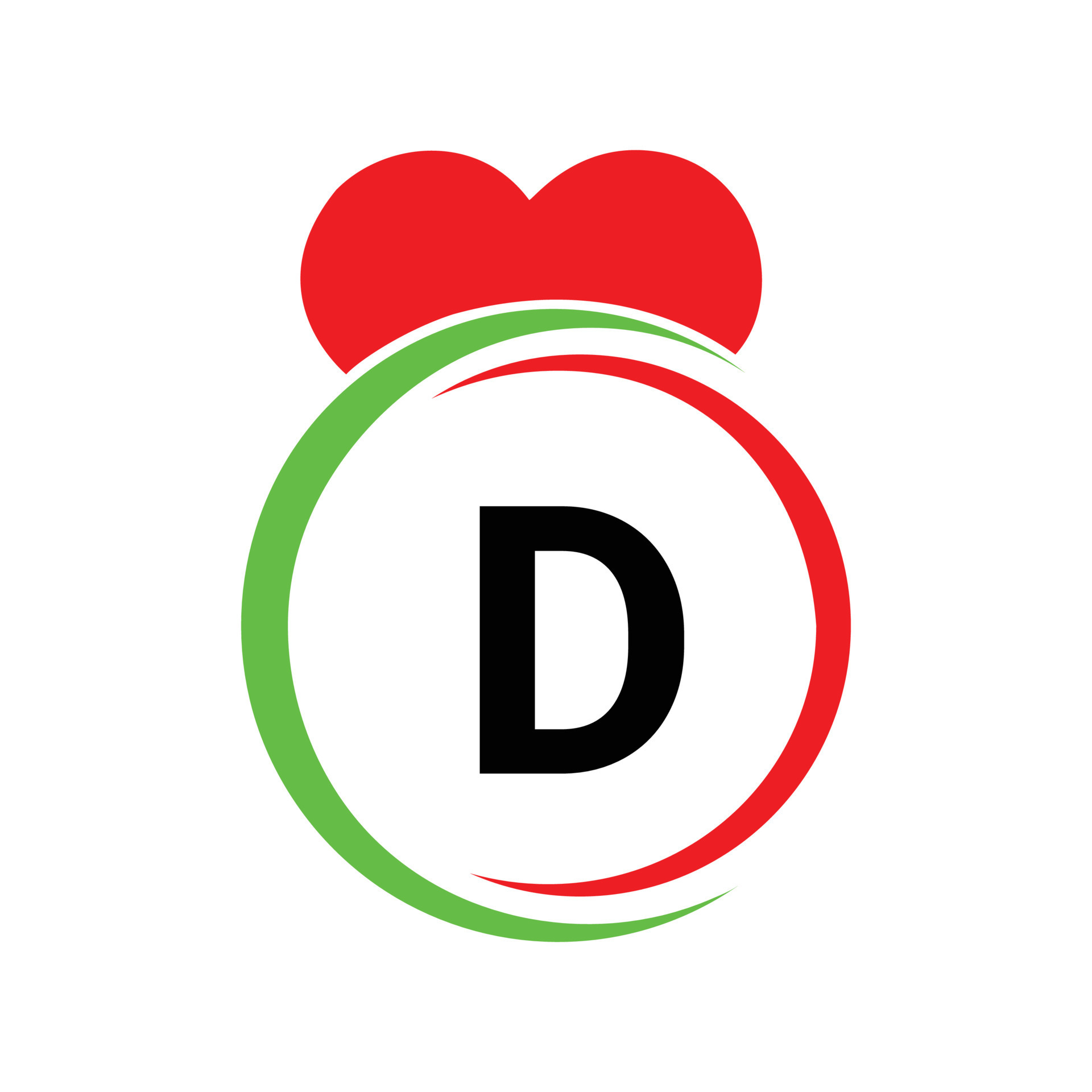 Heart Sign Letter D 23666189 Vector Art at Vecteezy