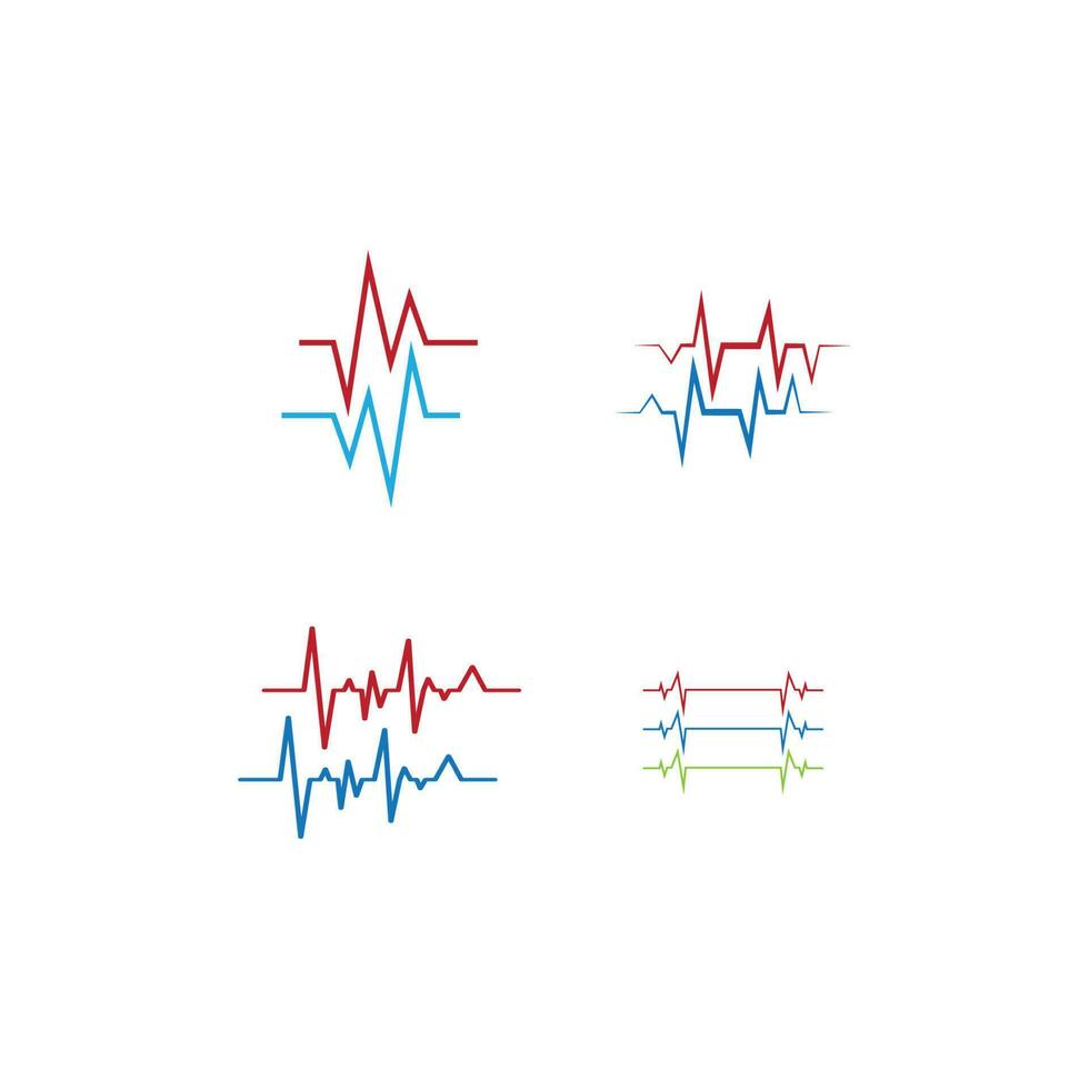 Heart beat logo or pulse line logo for medical medicine with modern vector illustration concept