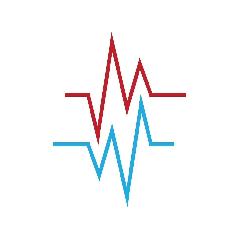 Heart beat logo or pulse line logo for medical medicine with modern vector illustration concept