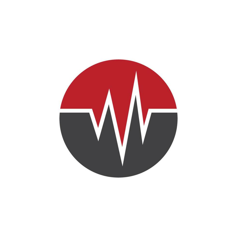 Heart beat logo or pulse line logo for medical medicine with modern vector illustration concept