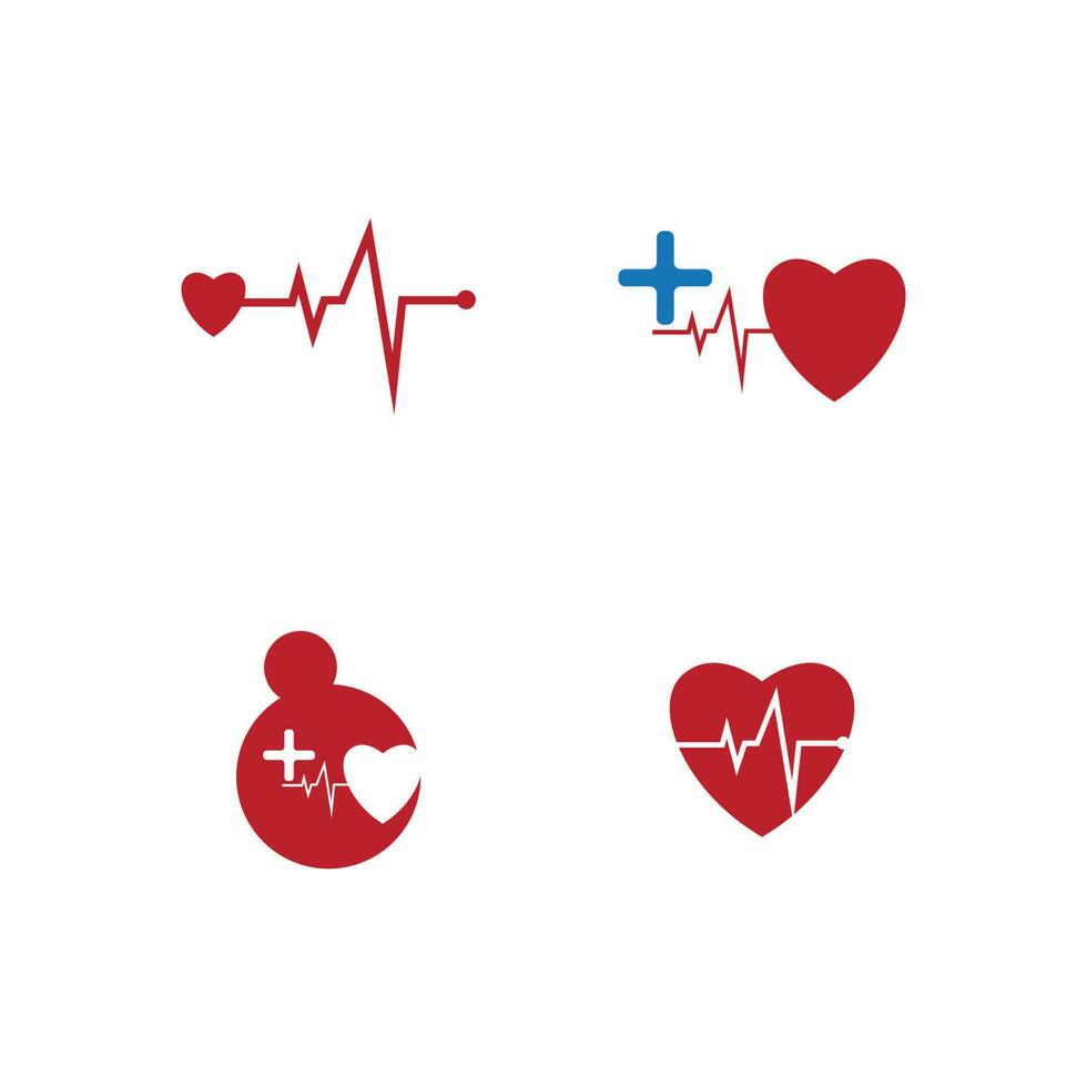 corazón golpear logo o legumbres línea logo para médico medicina con moderno vector ilustración concepto