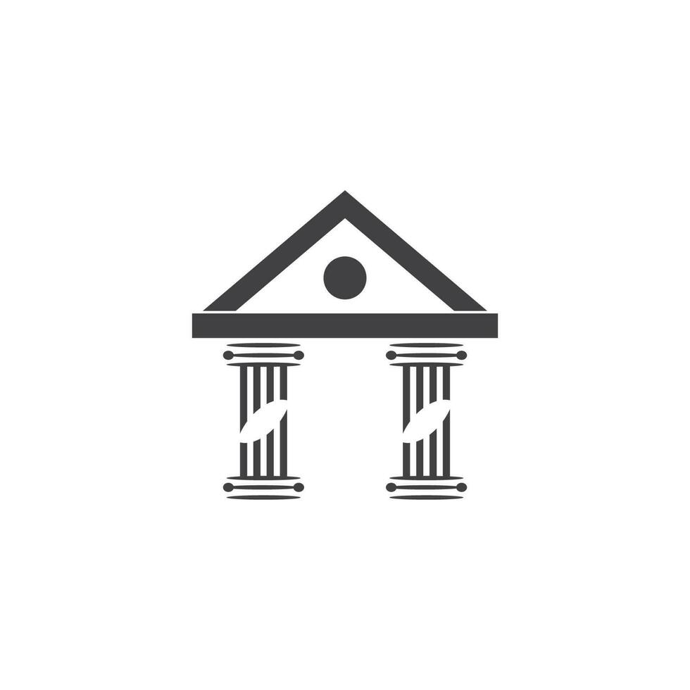 Business pillar column logo vector symbol icon
